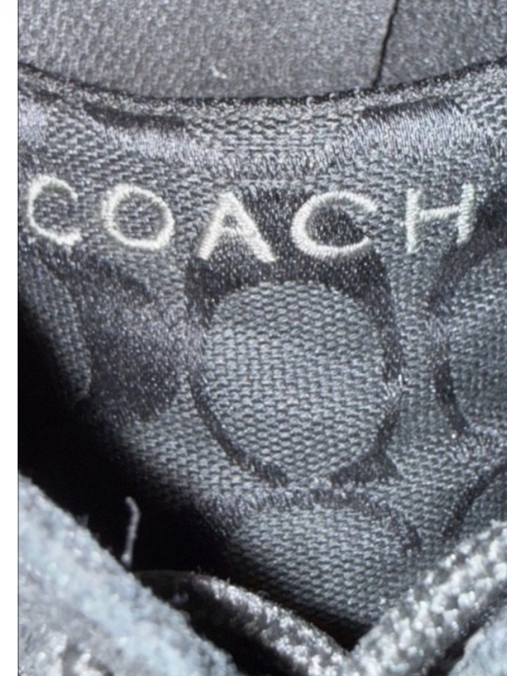 Y2K Coach Jayme Signature Canvas Sneakers Black Silver Racing Style Sz 8 Box - Picture 9 of 15
